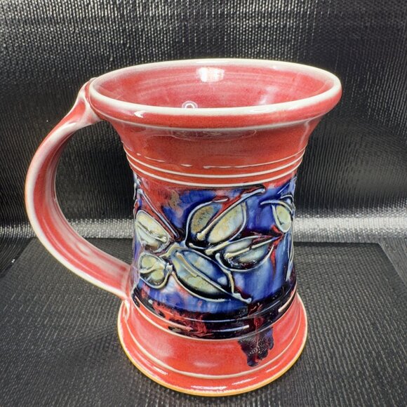 Vintage 2004 Hand Made Studio Art Pottery Large Coffee Mug Cup Artist Signed Mug - Picture 1 of 10